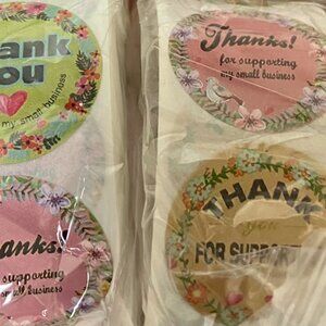 1500 Stickers - 3 x 500 Self-Adhesive THANK YOU stickers NEW Tax Write off